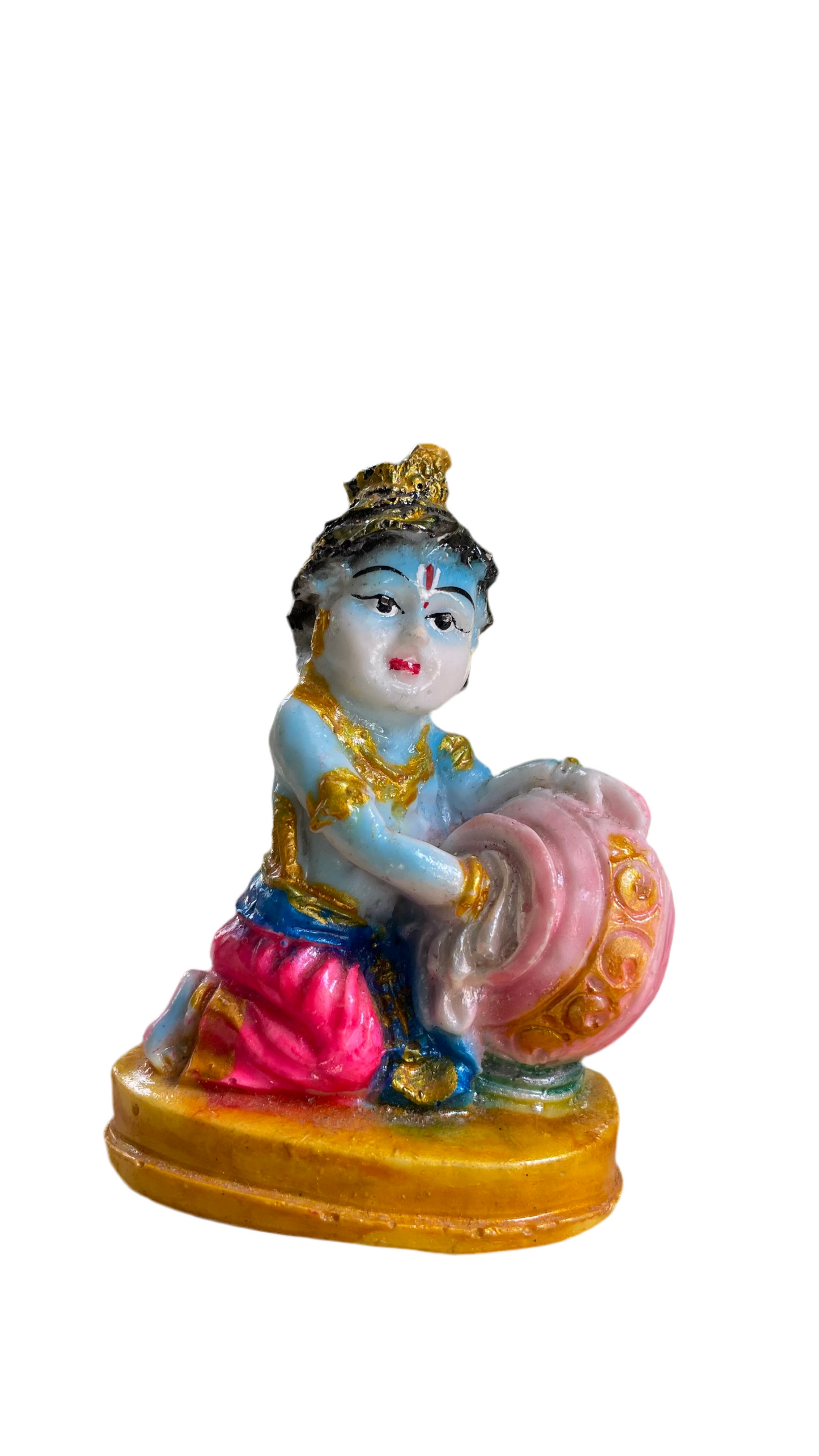Laddu Gopal Ji Idol | Makhan Chor
Krishna Murti for Home & Office Decor | 4.5 Inch x 3 Inch cm | Marble Dust Statue of Lord Shri Krishna