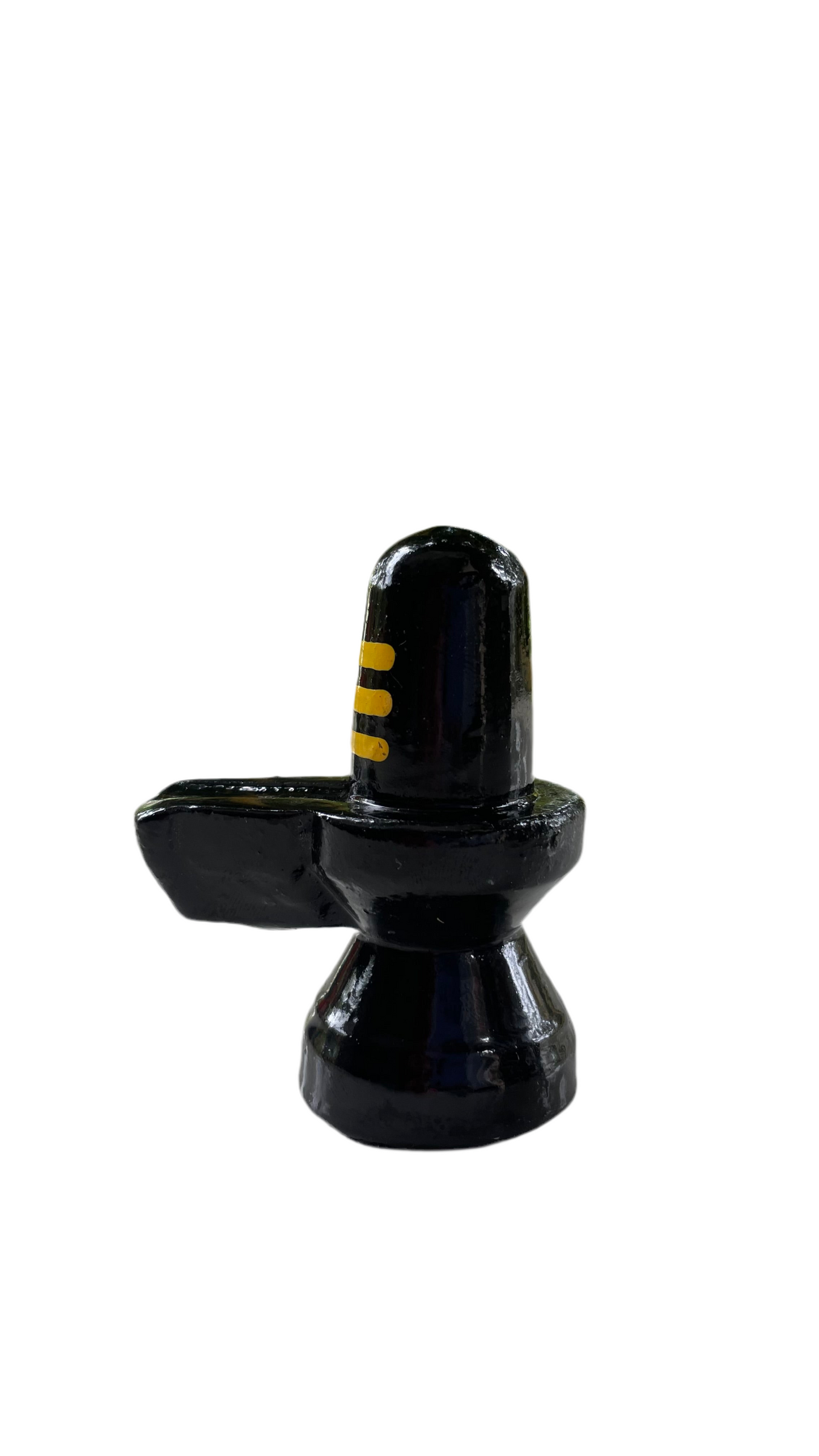Black Shivling made of marble dust (3Inch/2.5Inch)