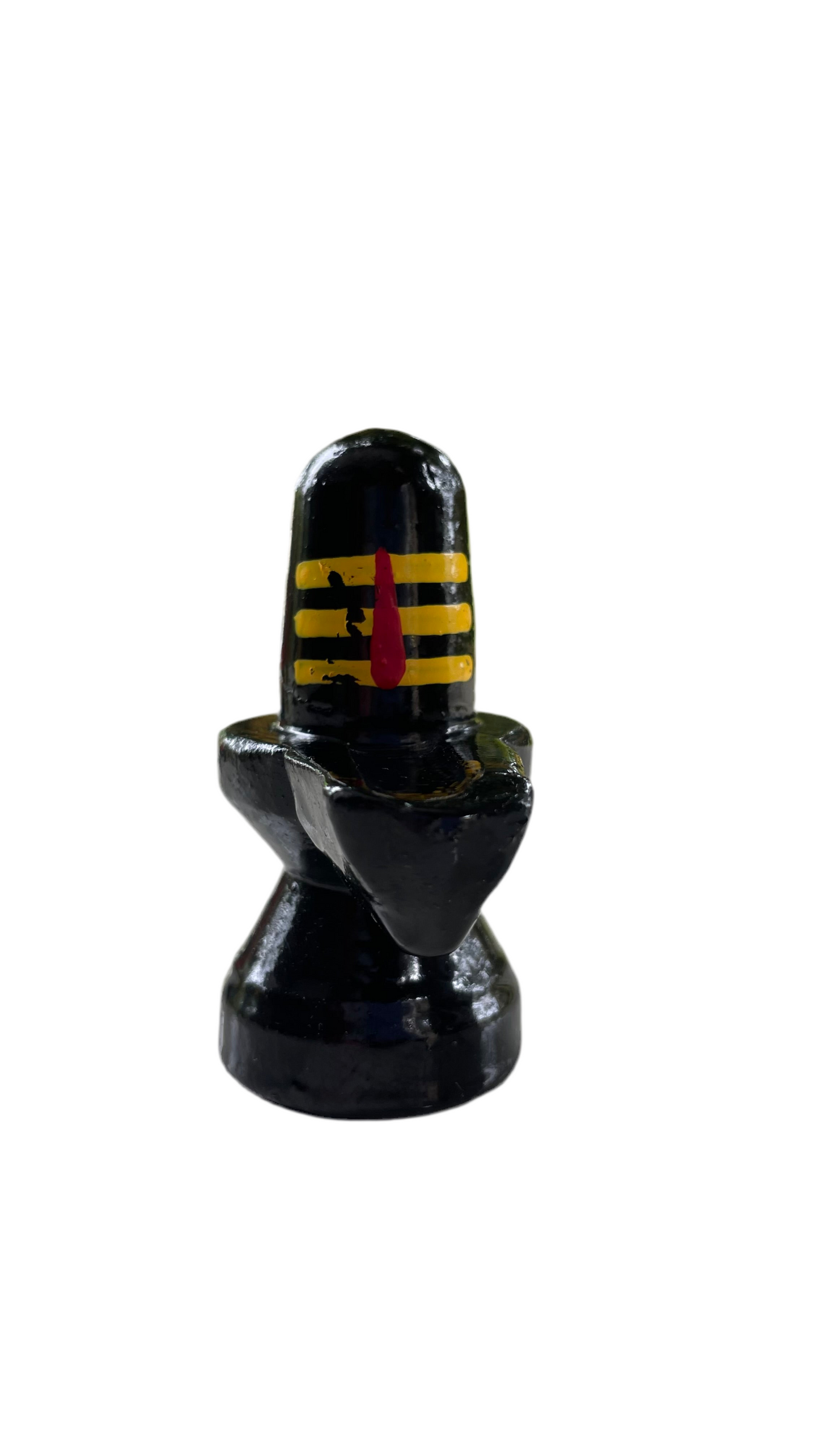 Black Shivling made of marble dust (3Inch/2.5Inch)