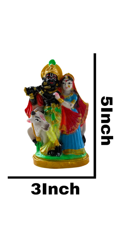 Radha Madhav Idol Made of Marble dust (5/3Inch)